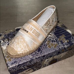 Dior Cream and Tan Espadrilles for Women